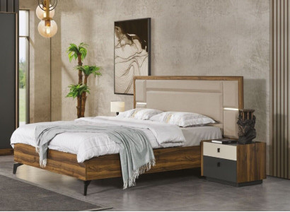 Bedroom Set Bed Bedside table 3 pcs Design Furniture Beds Luxury Complete